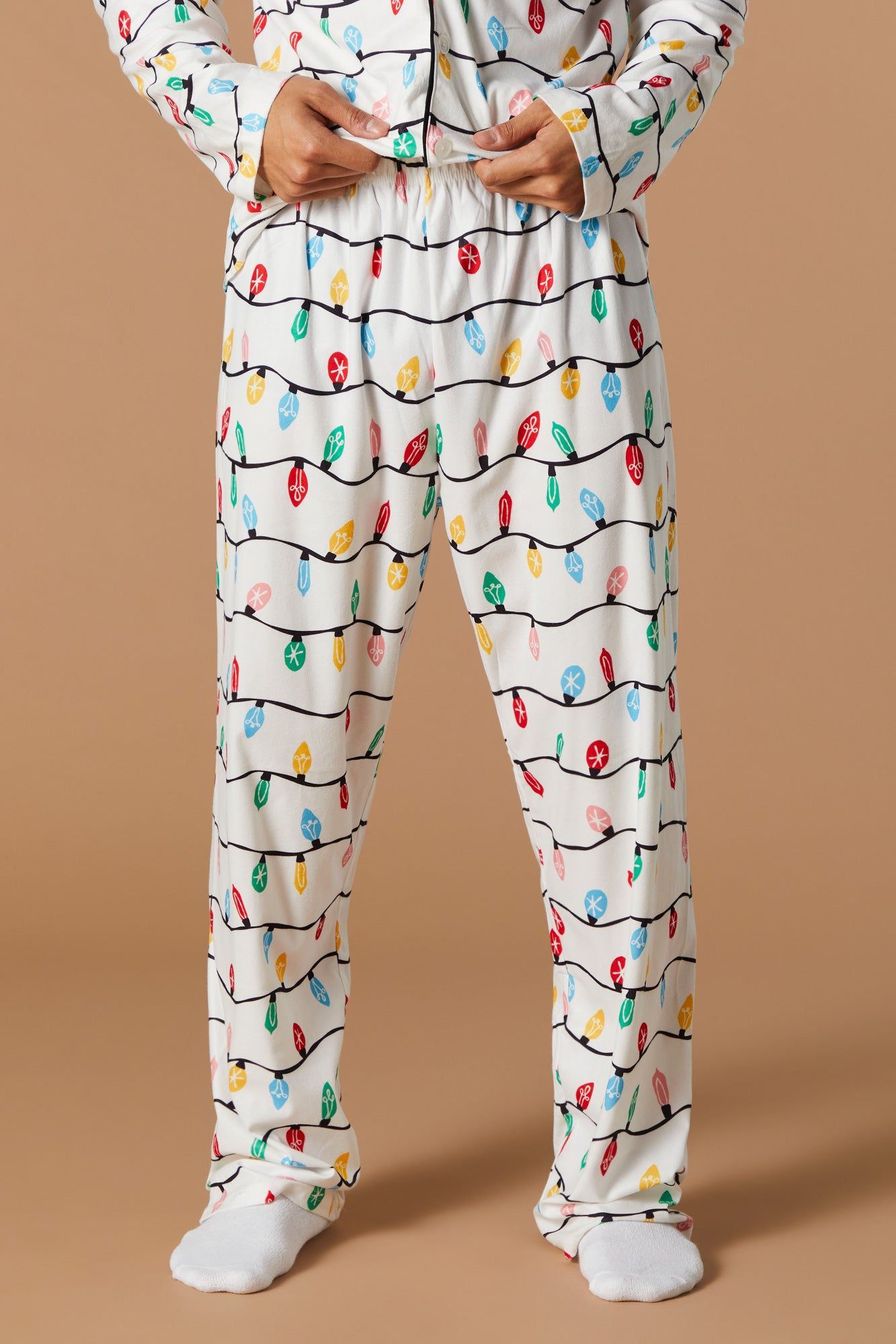 Fammy Jammies Xmas Lights Flannel 2 Piece Pajama Set sold by Urban Planet product image thumbnail 6
