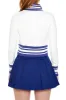Varsity-Striped Zip-Up Sweater sold by Urban Planet