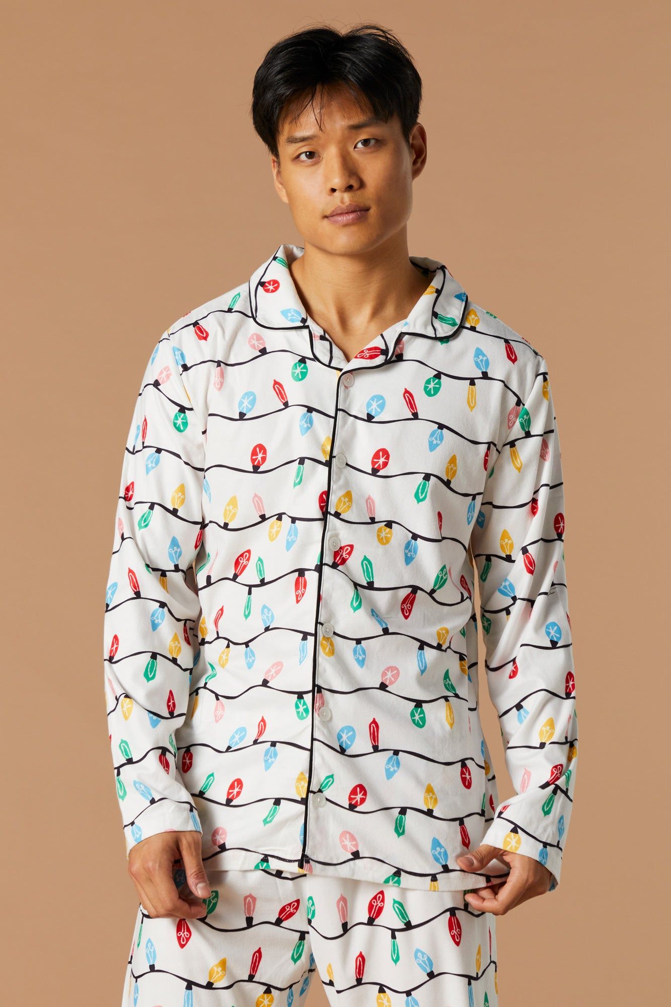 Fammy Jammies Xmas Lights Flannel 2 Piece Pajama Set sold by Urban Planet product image thumbnail 4