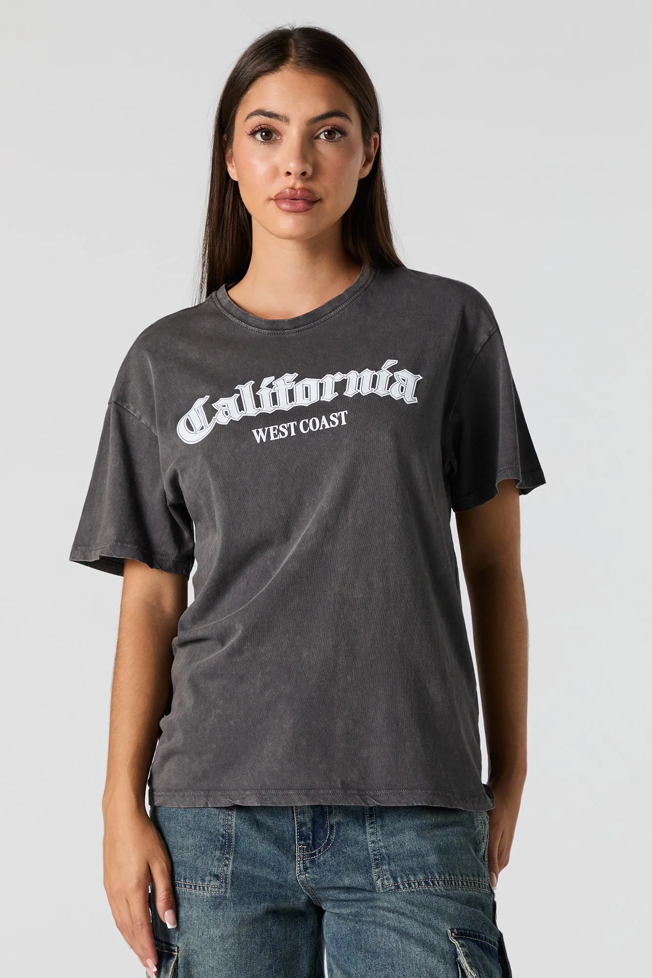 California Graphic Washed Boyfriend T-Shirt sold by Urban Planet
