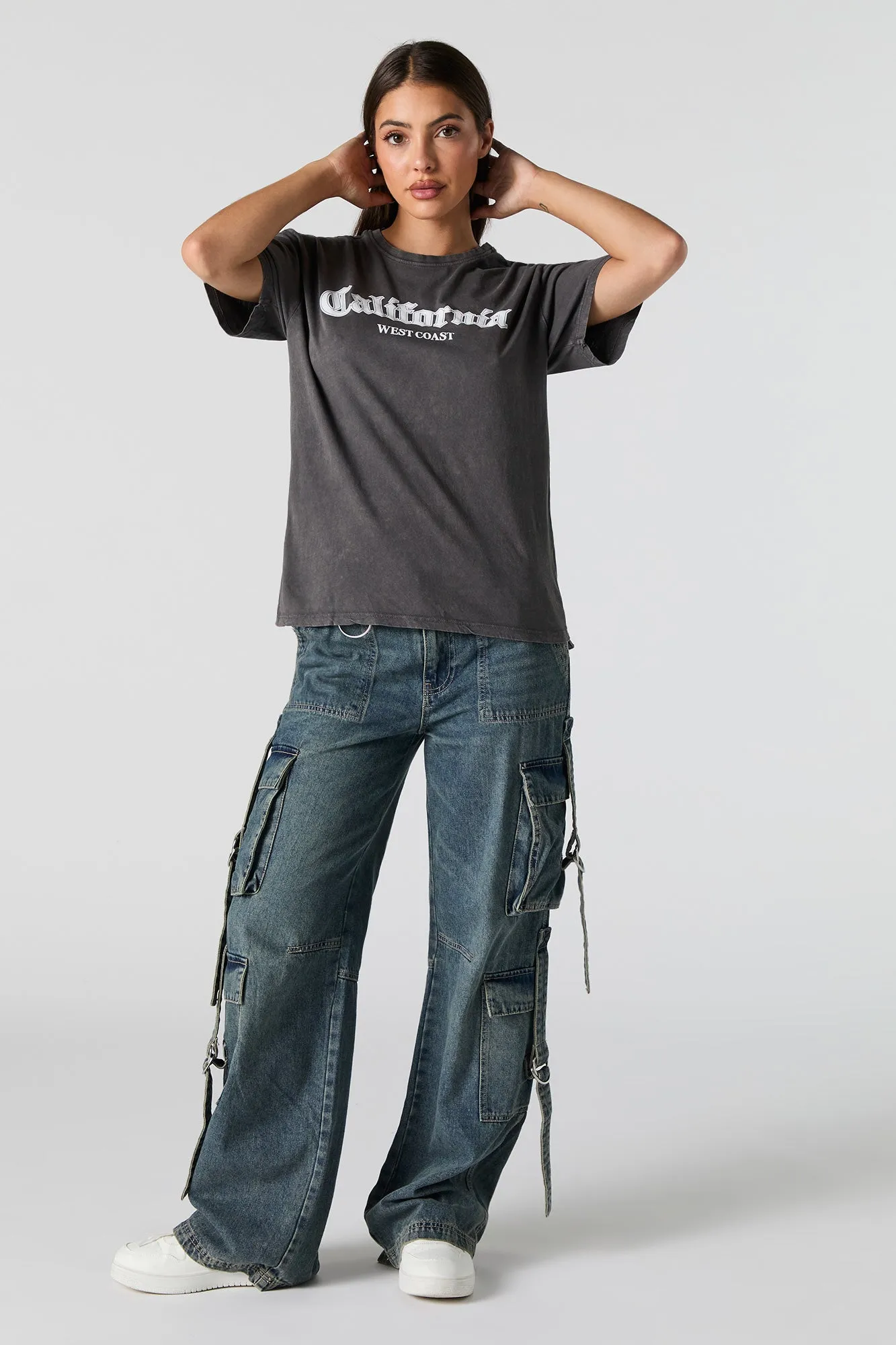 California Graphic Washed Boyfriend T-Shirt sold by Urban Planet product image thumbnail 2