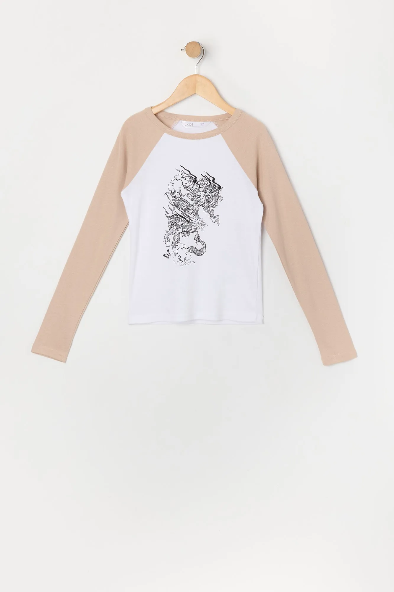 Haut raglan à manches longues avec imprimé Dragon pour fille sold by Urban Planet