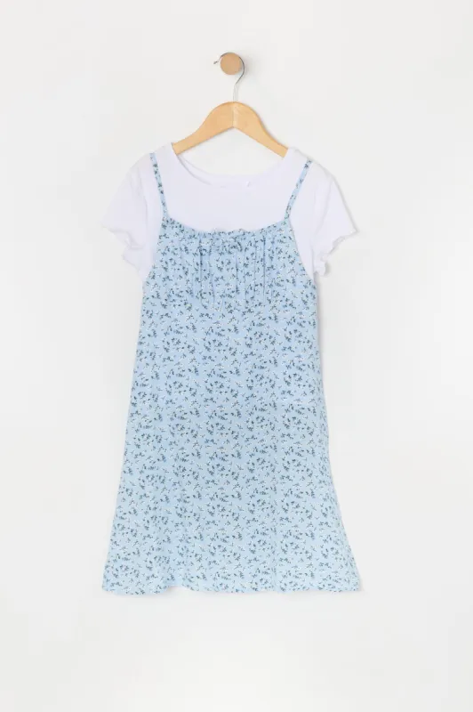 Girls T-Shirt and Floral Dress Set sold by Urban Planet