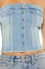 Haut tubulaire boutonné en denim sold by Urban Planet