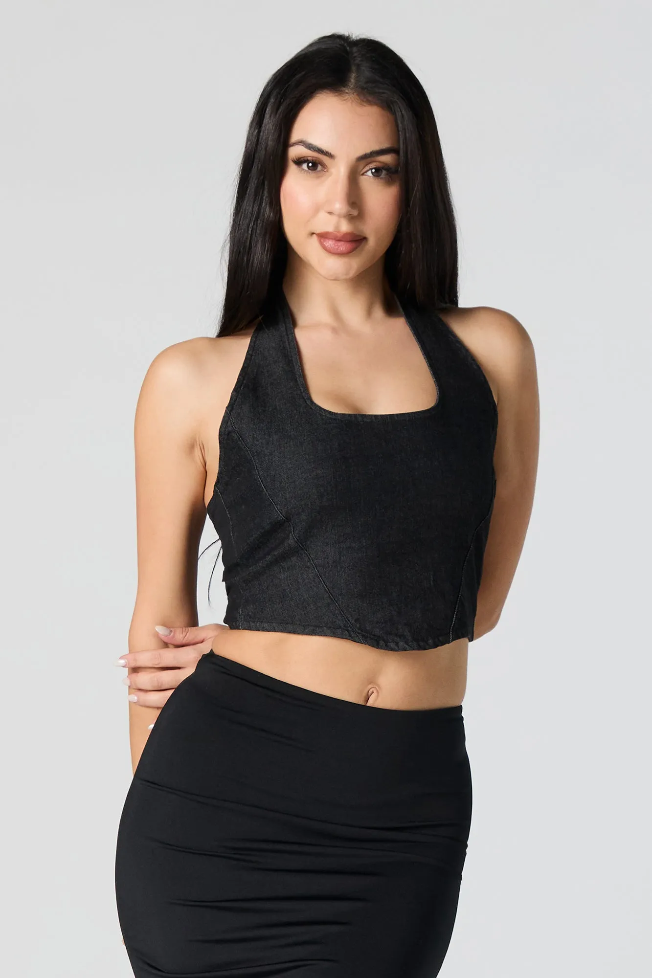 Corset bain-de-soleil en denim sold by Urban Planet product image thumbnail 4