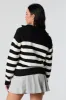 Striped Knit Quarter Zip Sweater sold by Urban Planet
