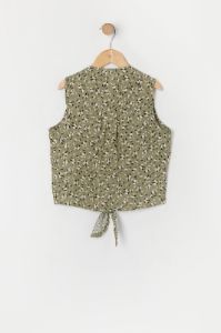 Girls Green Floral Front Tie Tank sold by Urban Planet