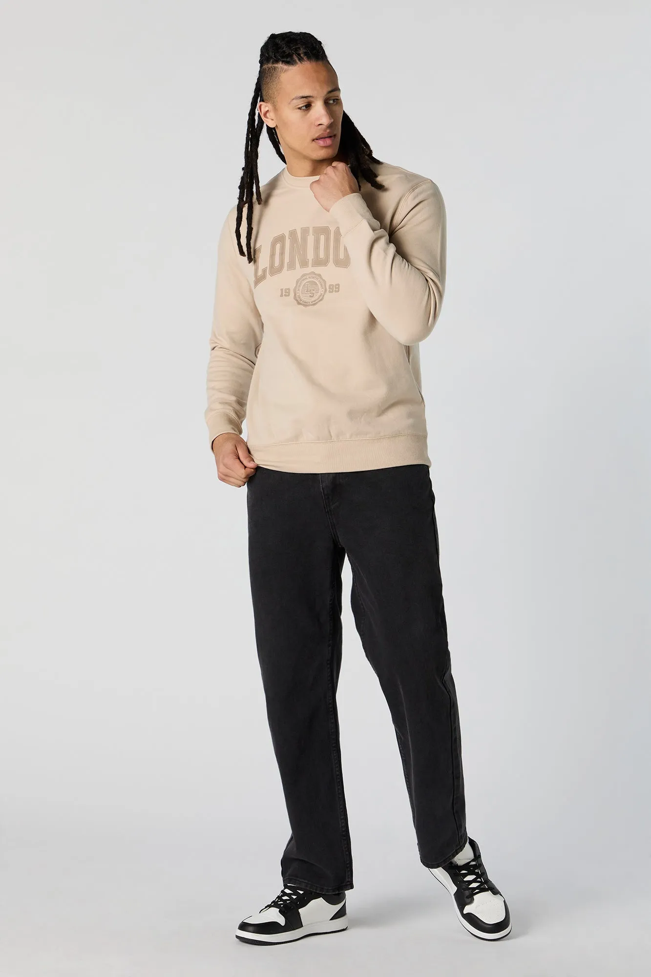 London Graphic Fleece Sweatshirt sold by Urban Planet product image thumbnail 3