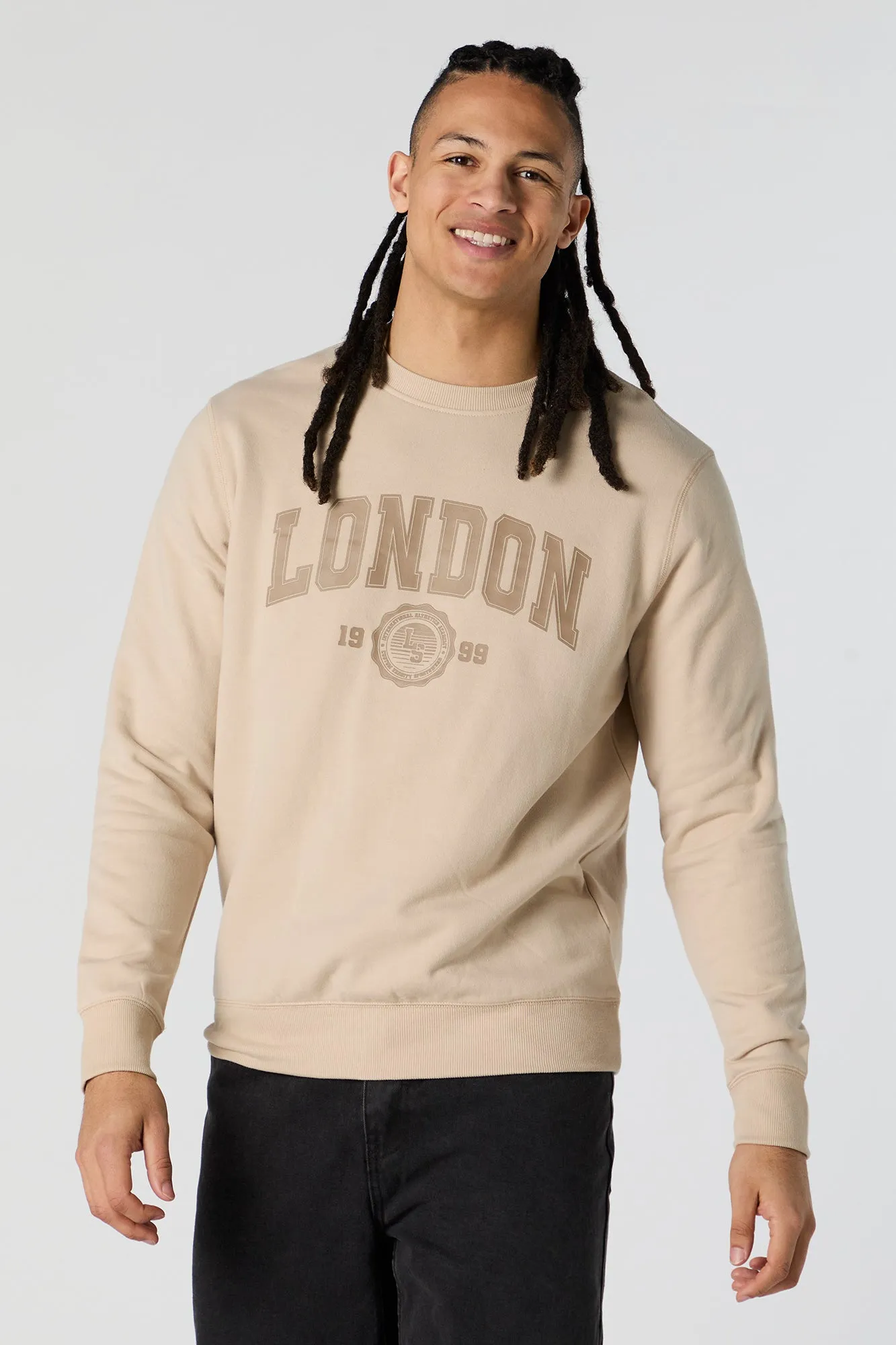 London Graphic Fleece Sweatshirt sold by Urban Planet