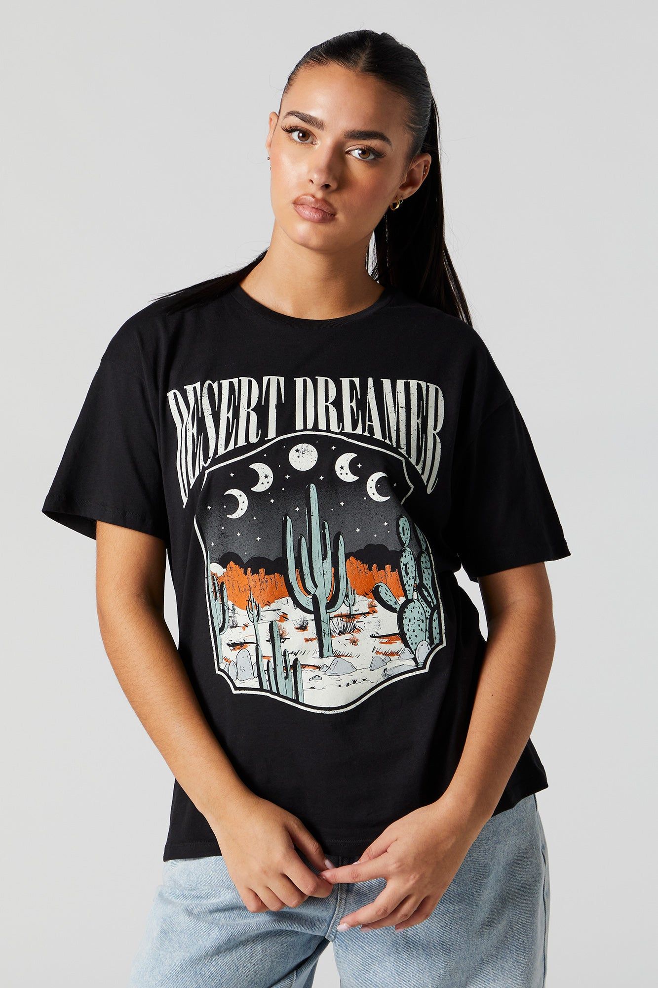 Desert Dreamer Graphic Boyfriend T-Shirt sold by Urban Planet product image thumbnail 2