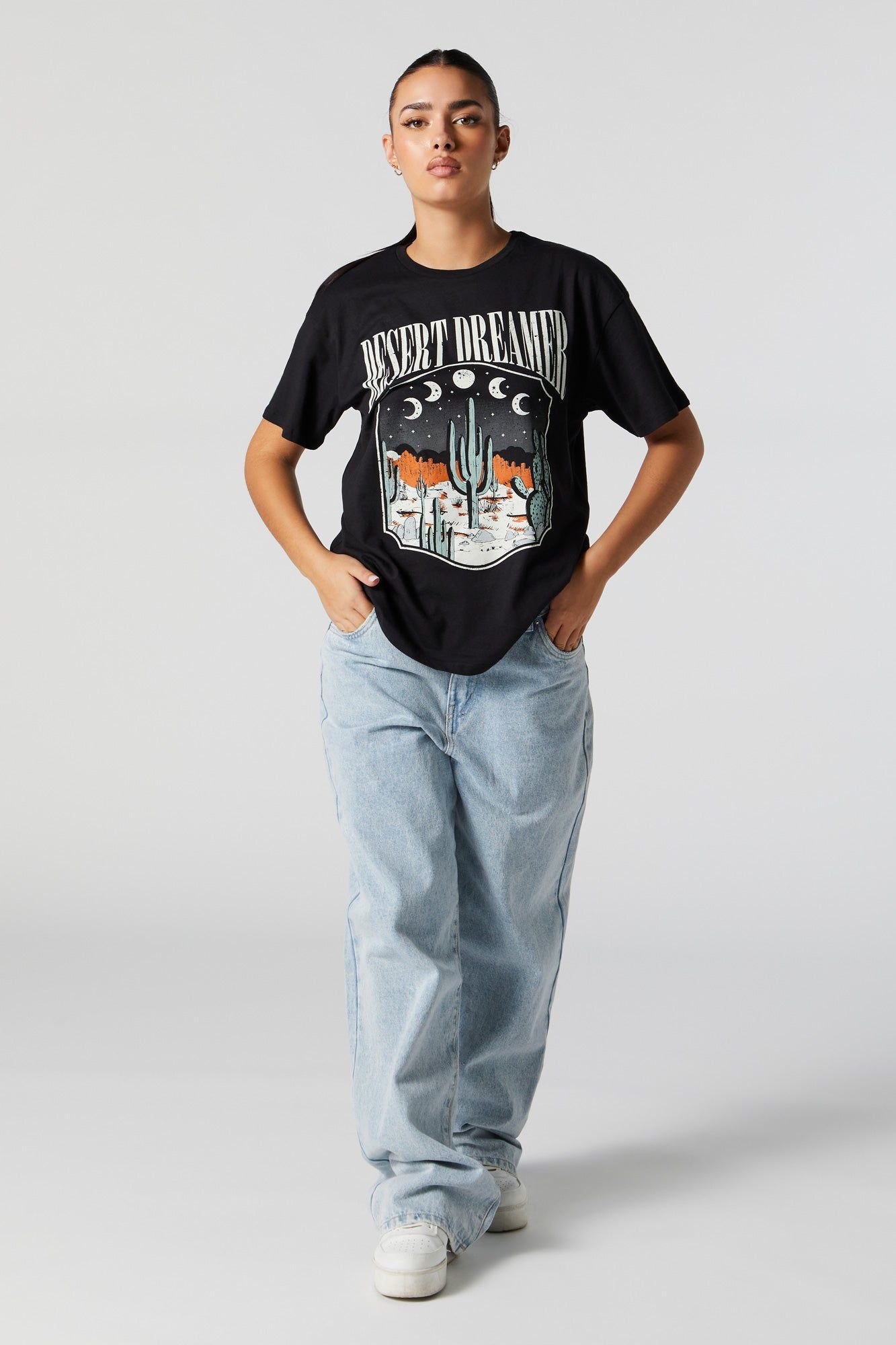 Desert Dreamer Graphic Boyfriend T-Shirt sold by Urban Planet product image thumbnail 3