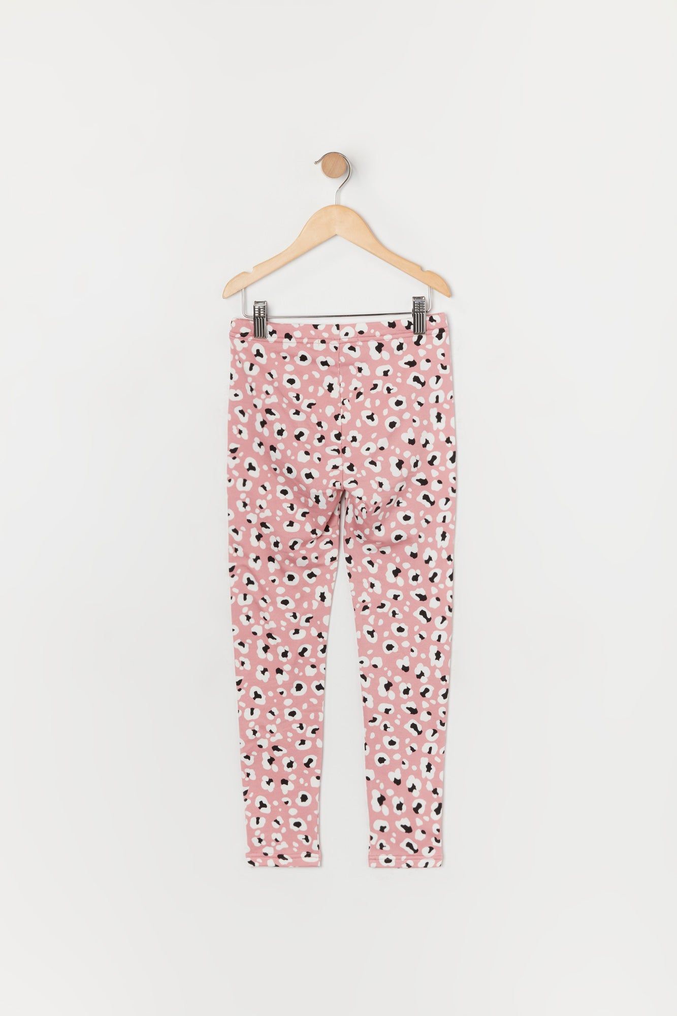 Girls Cheetah Print Soft Fleece Legging sold by Urban Planet product image thumbnail 2