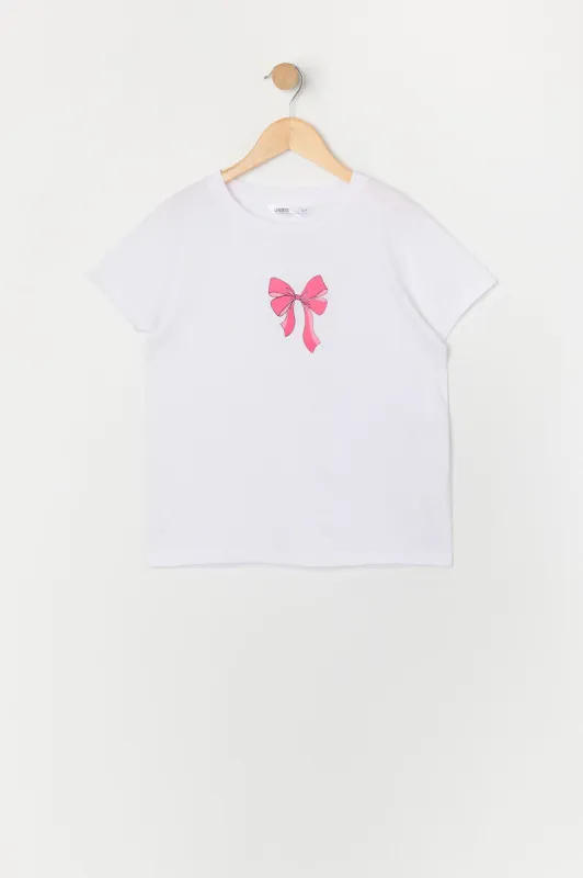 T-shirt à imprimé Pink Bow pour fille sold by Urban Planet