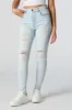 Jean Miami ajusté d'aspect usé délavé pâle à taille haute sold by Urban Planet