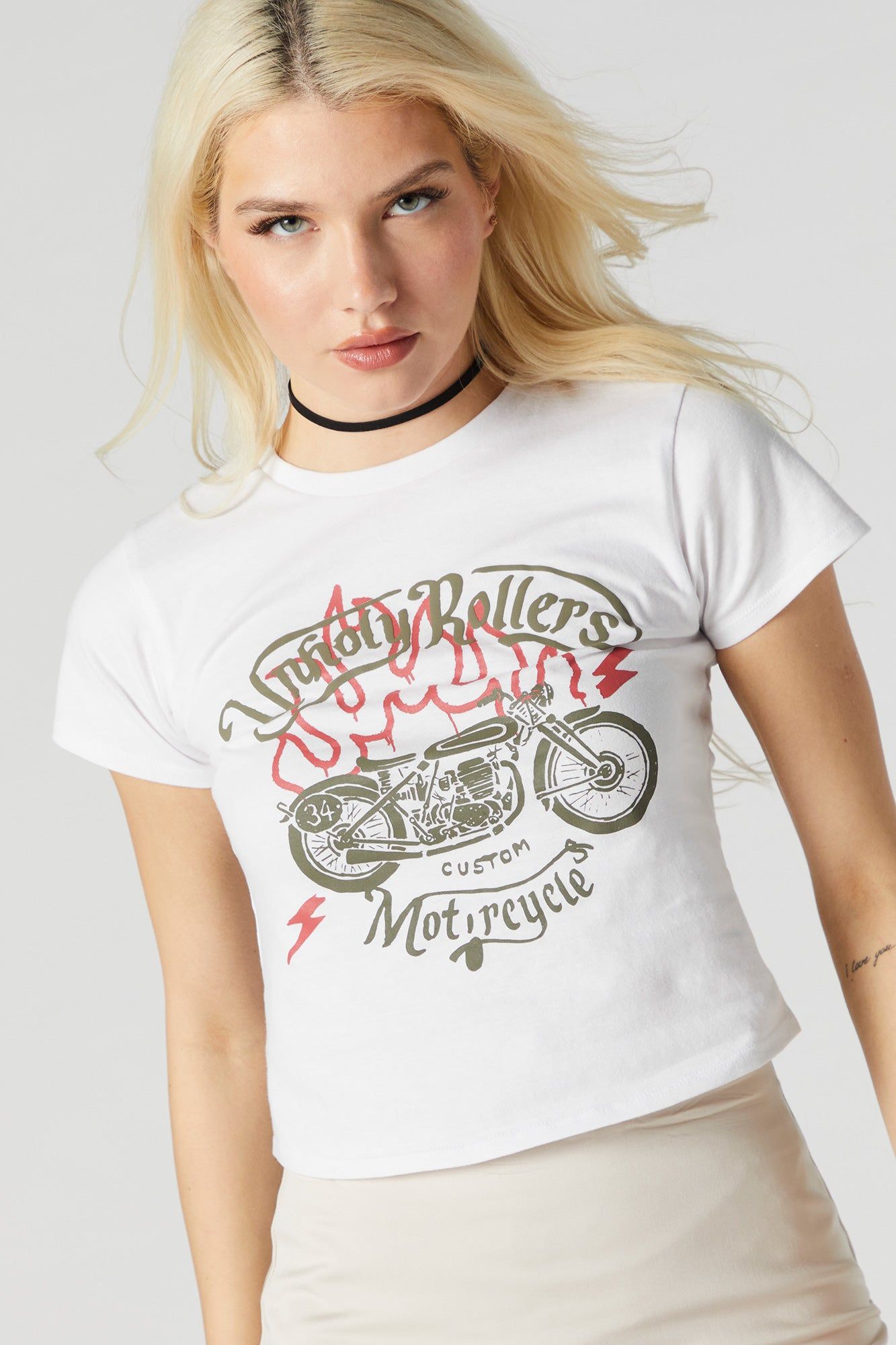Unholy Rollers Motorcycle Graphic Baby T-Shirt sold by Urban Planet
