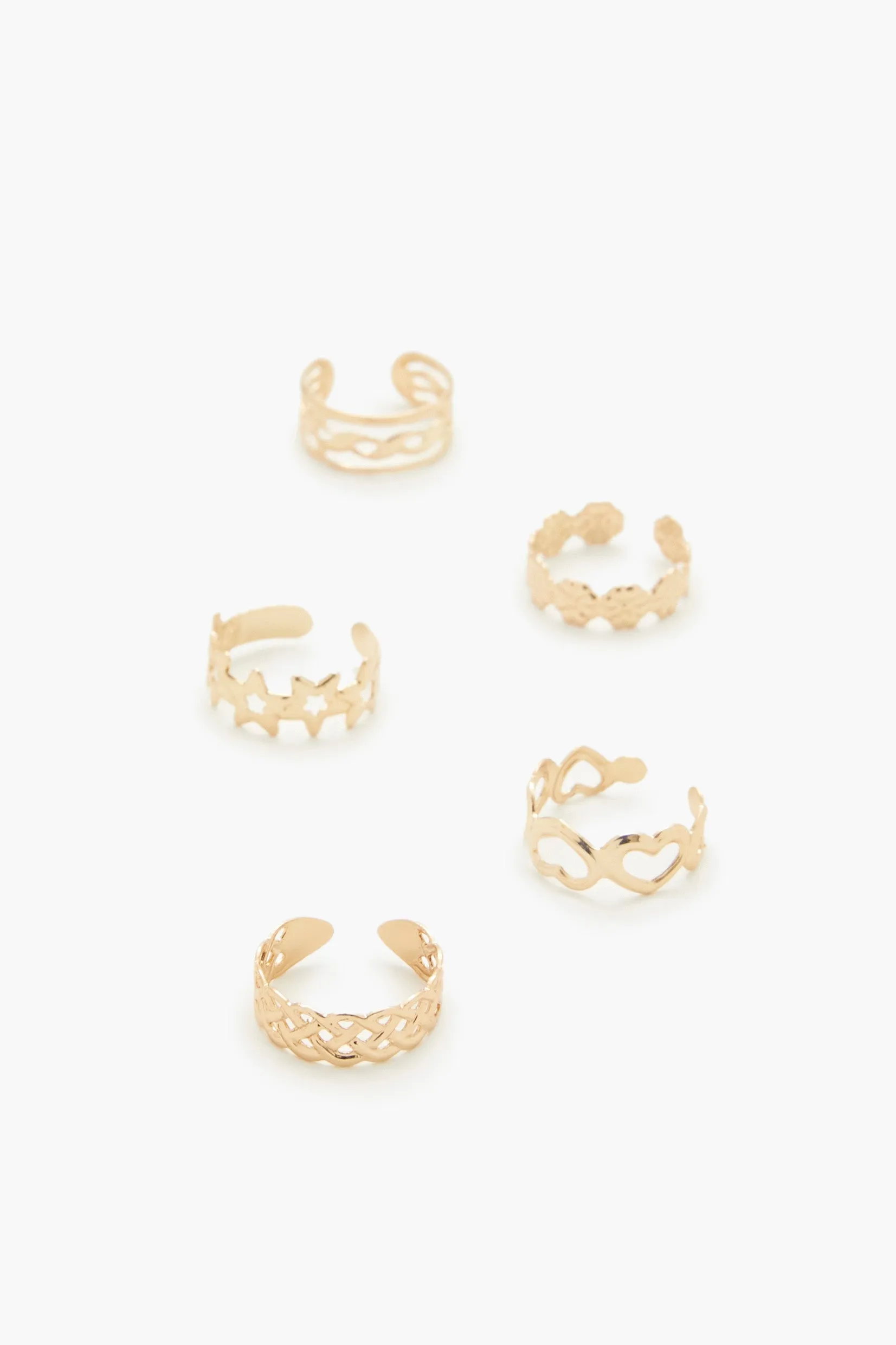 Cutout Cocktail Ring Set (5 Pcs) sold by Urban Planet