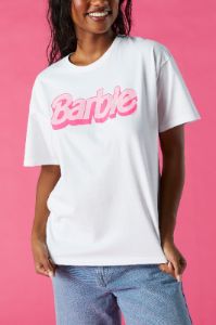 Barbie™ White Graphic Boyfriend T-Shirt sold by Urban Planet