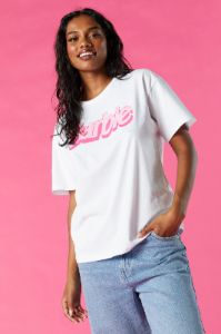 Barbie™ White Graphic Boyfriend T-Shirt sold by Urban Planet