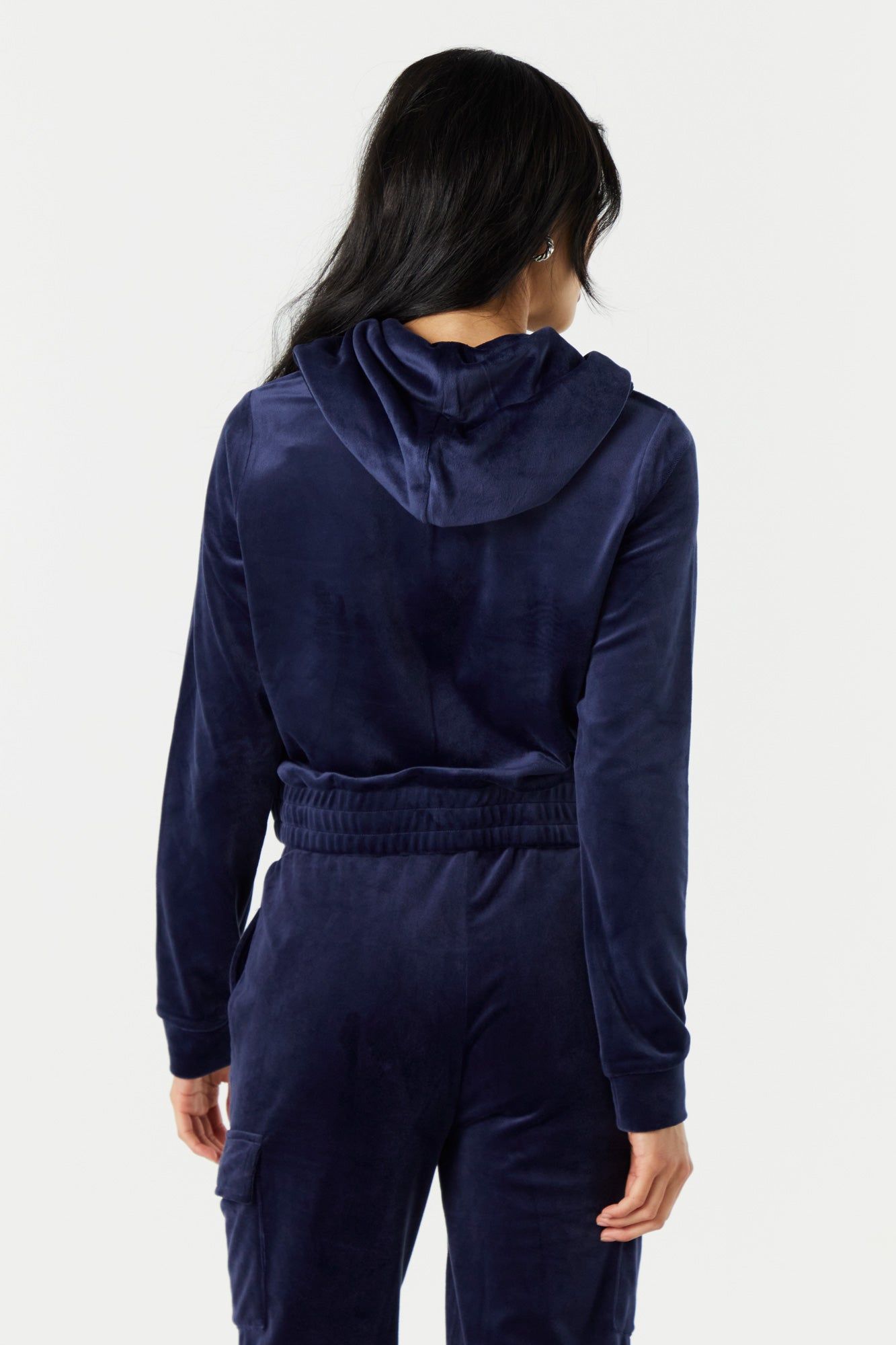 Haut à capuchon en velours avec fermeture à glissière sold by Urban Planet product image thumbnail 11