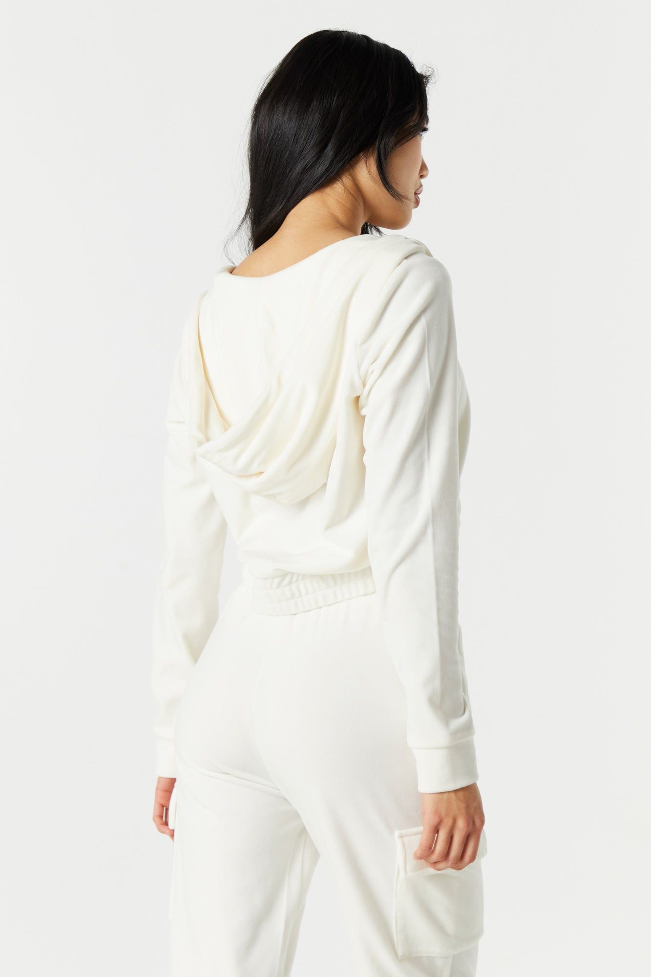 Haut à capuchon en velours avec fermeture à glissière sold by Urban Planet product image thumbnail 8