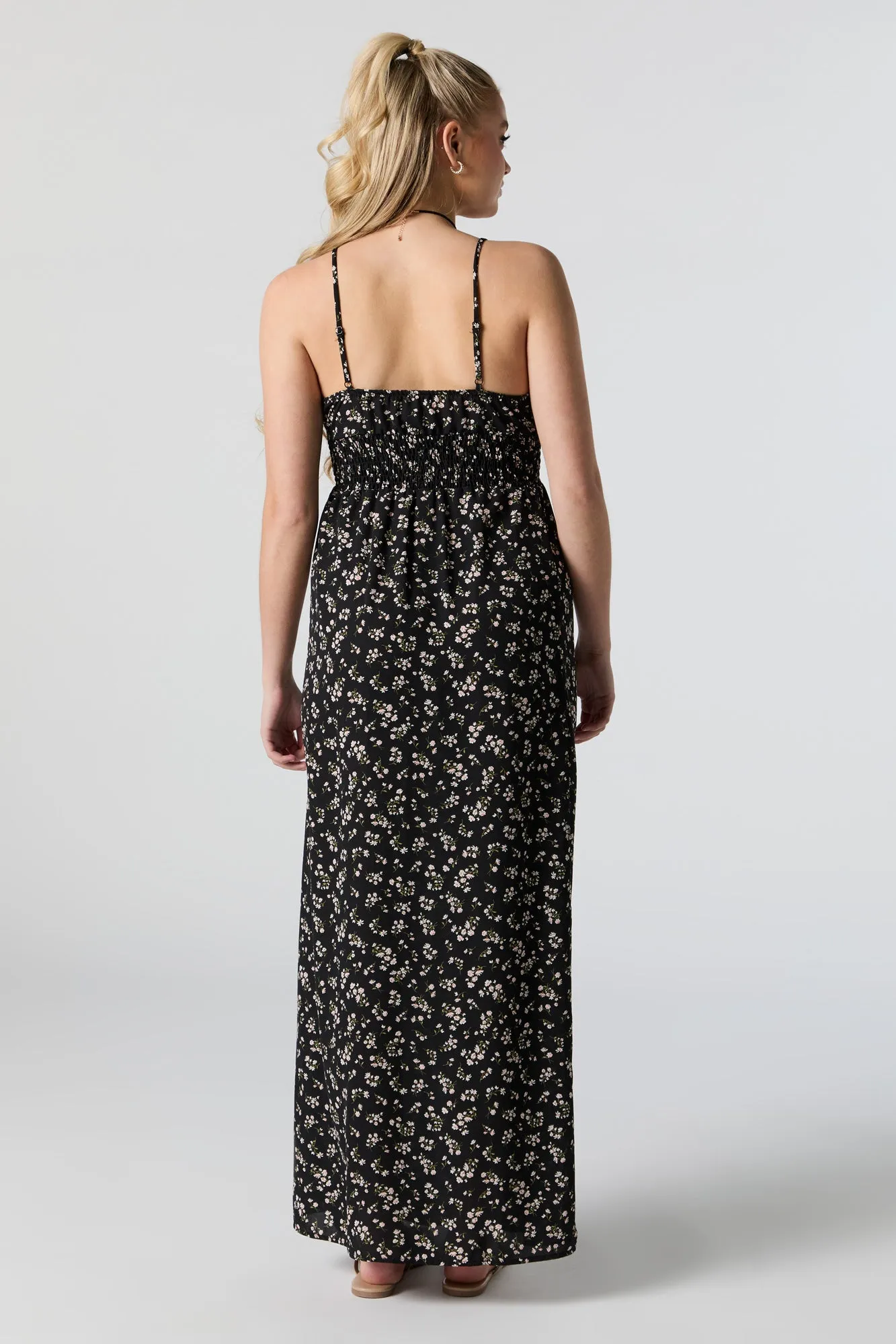 Robe maxi fleurie avec fente sold by Urban Planet product image thumbnail 3