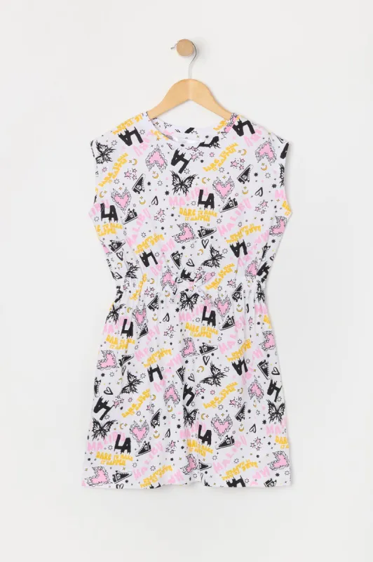 Girls LA Print Cinched Romper sold by Urban Planet