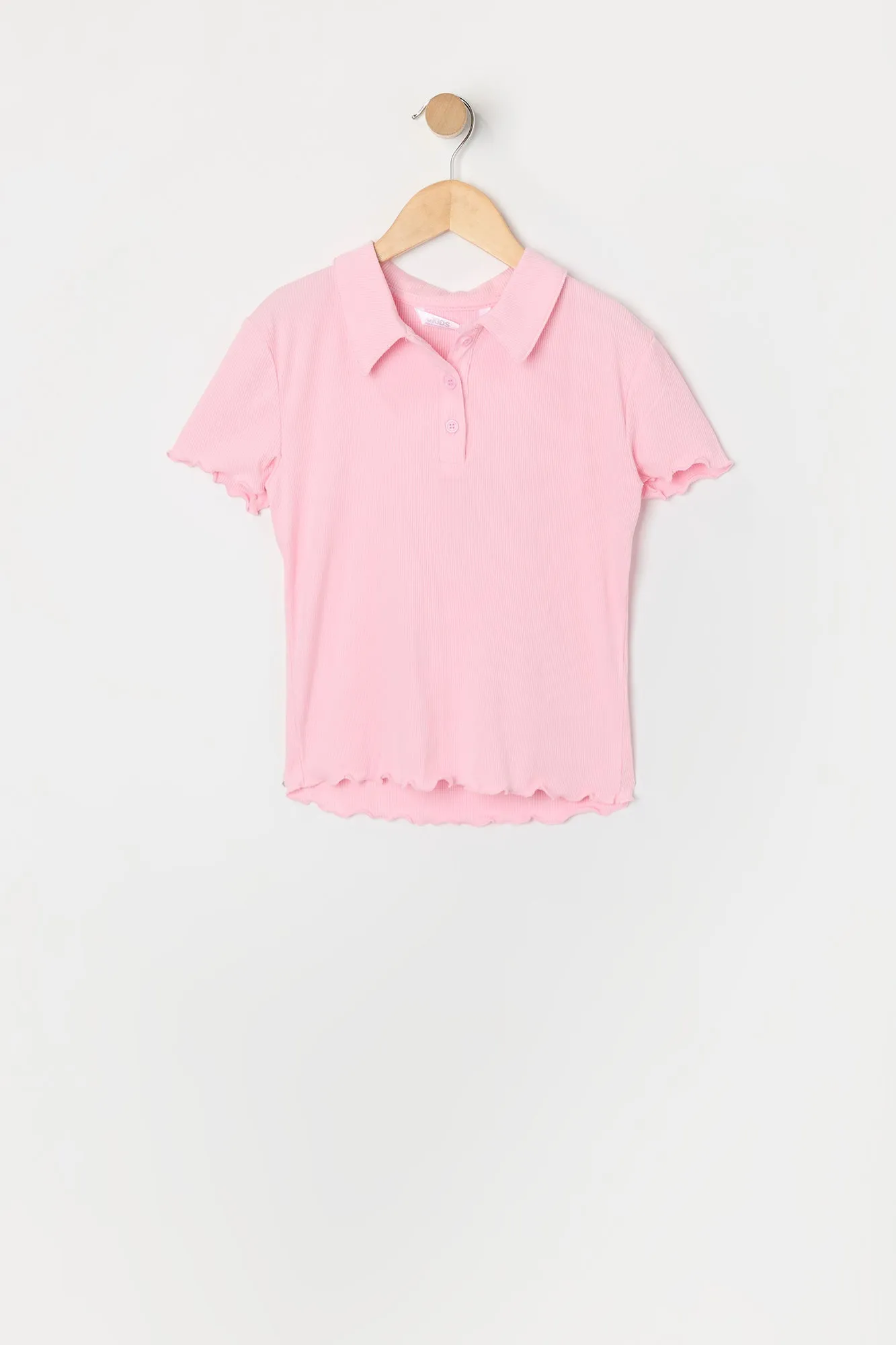 Polo côtelé avec liséré volanté pour fille sold by Urban Planet