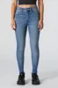 Jean ajusté délavé foncé à taille haute sold by Urban Planet