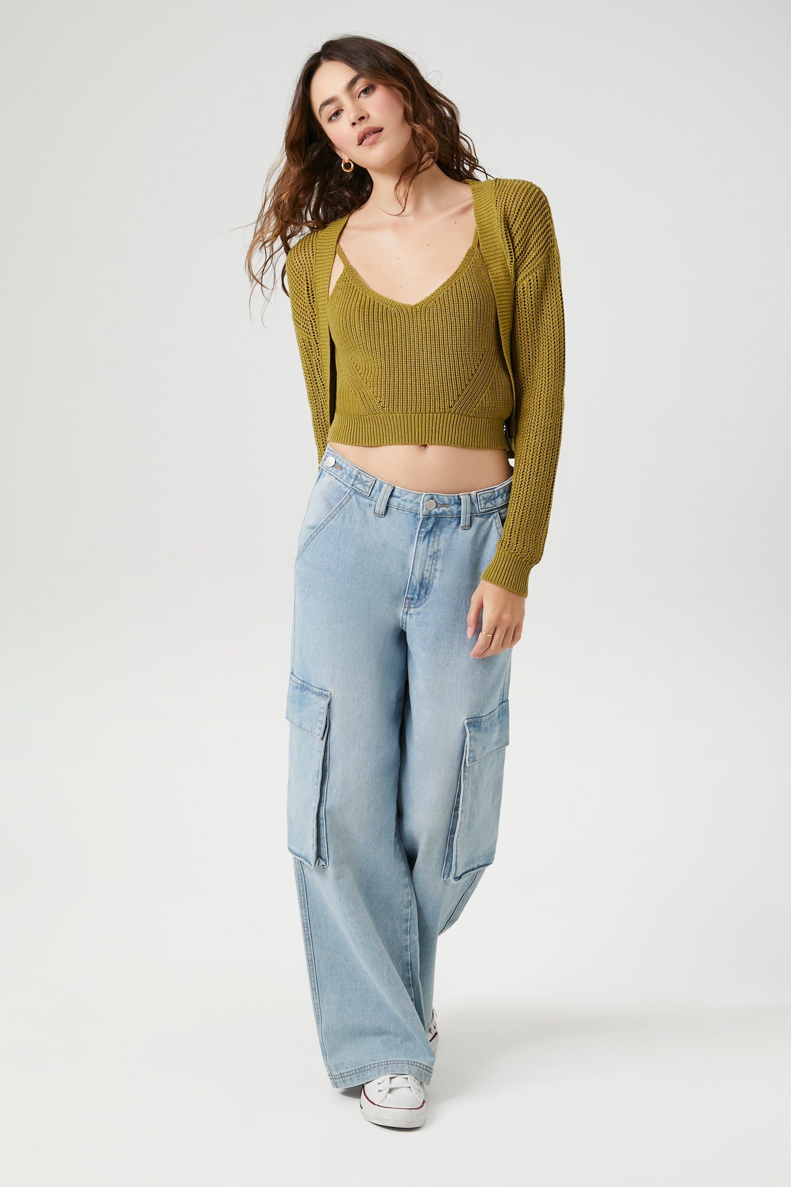 Ensemble avec cardigan et camisole en tricot sold by Urban Planet