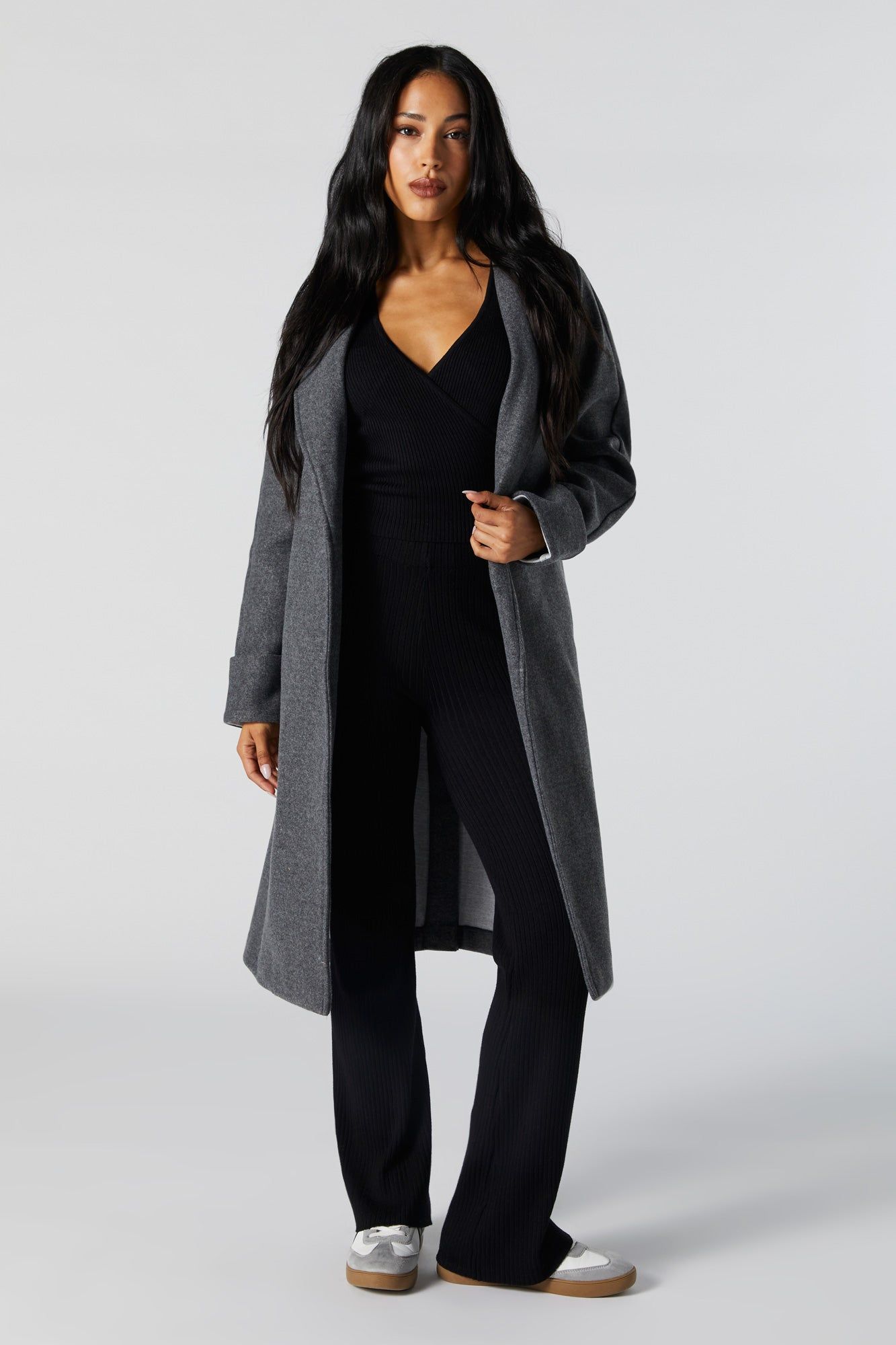 Belted Collared Jacket sold by Urban Planet product image thumbnail 4