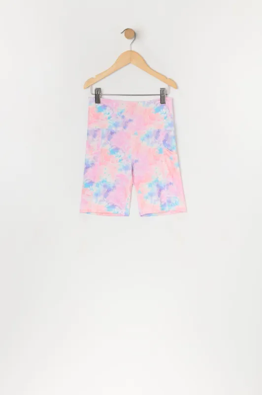 Short de cycliste noué-teint avec poches latérales pour fille sold by Urban Planet