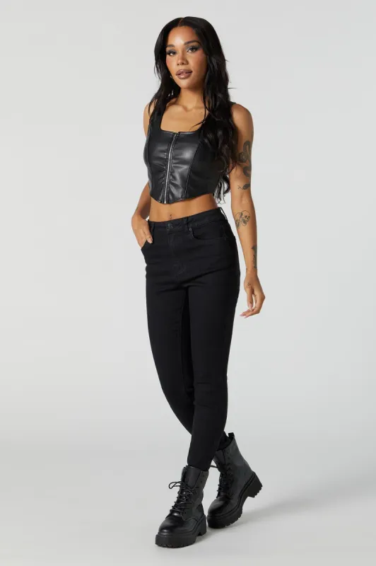 Jean Miami délavé noir à taille haute sold by Urban Planet