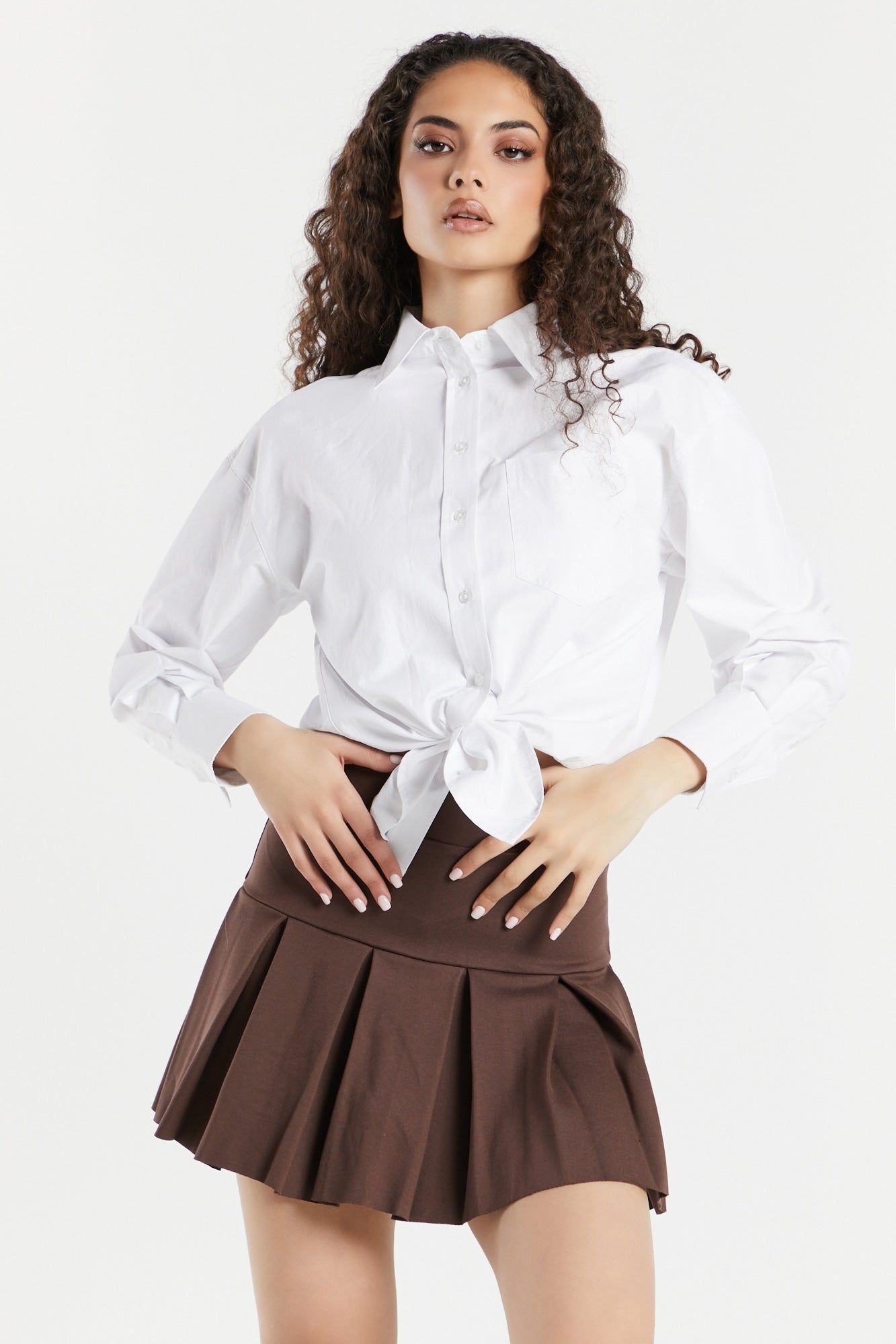 Flare Pleated Skort sold by Urban Planet product image thumbnail 5