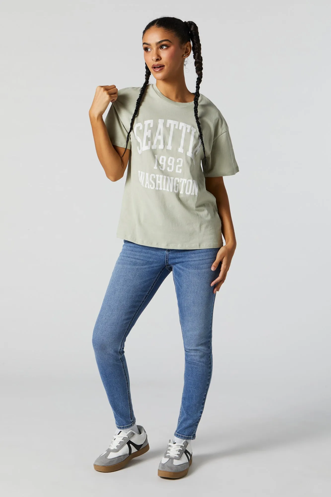 Seattle Graphic Boyfriend T-Shirt sold by Urban Planet product image thumbnail 3