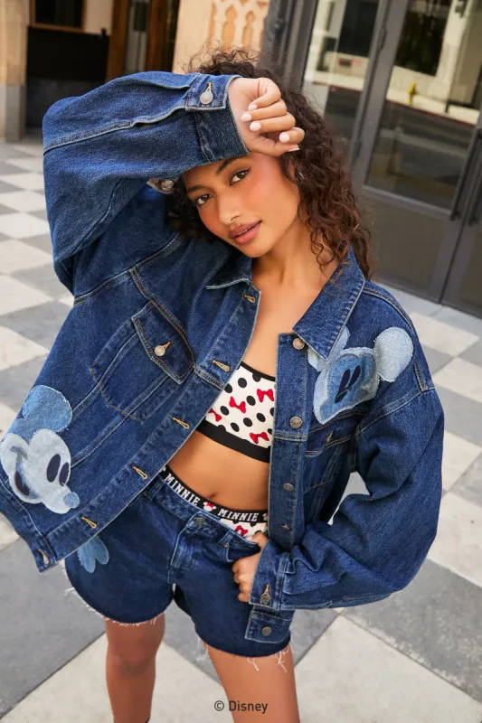 Disney Mickey Mouse Denim Trucker Jacket sold by Urban Planet