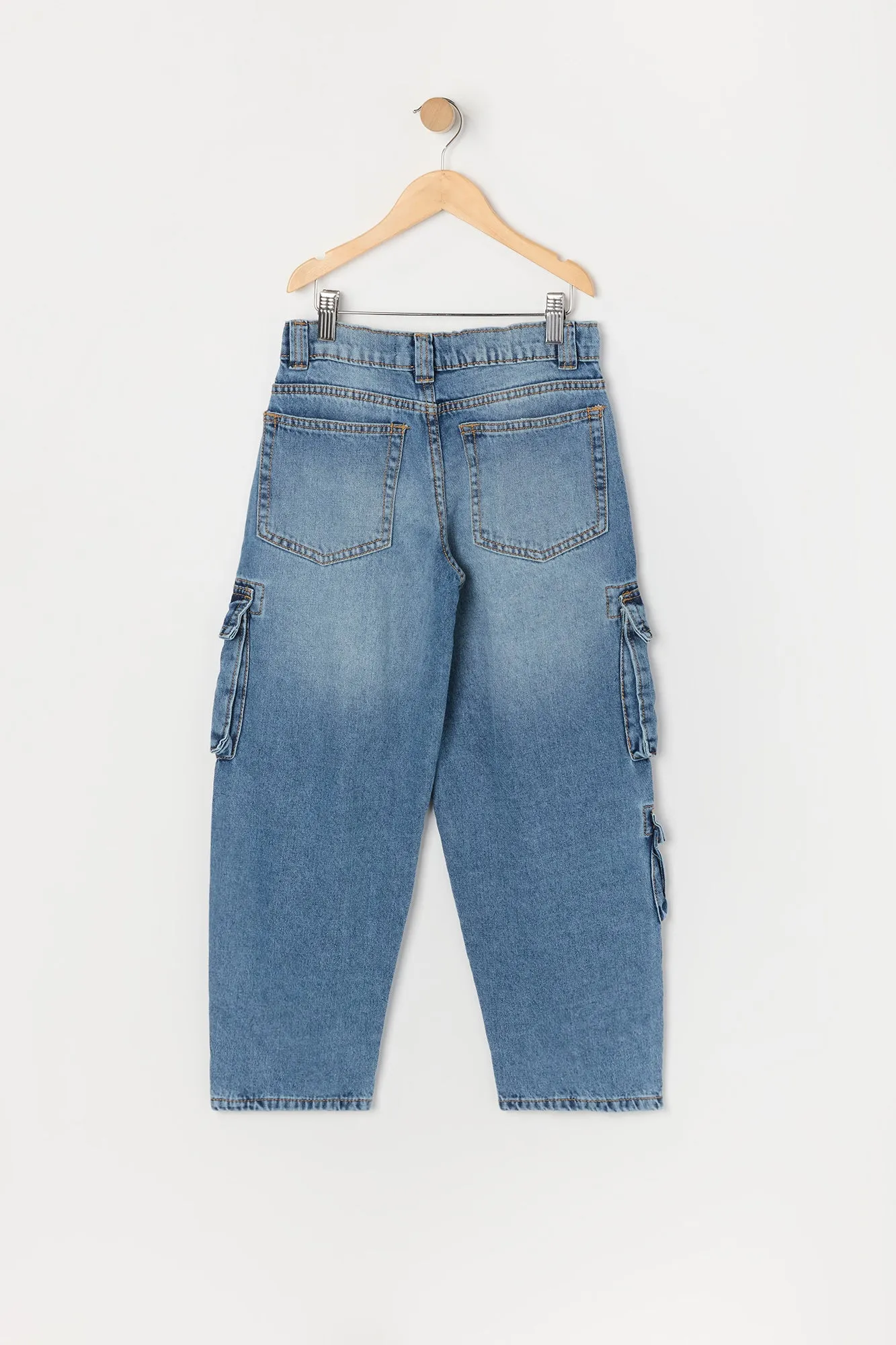 Boys Multi Pocket Straight Leg Cargo Jean sold by Urban Planet product image thumbnail 4