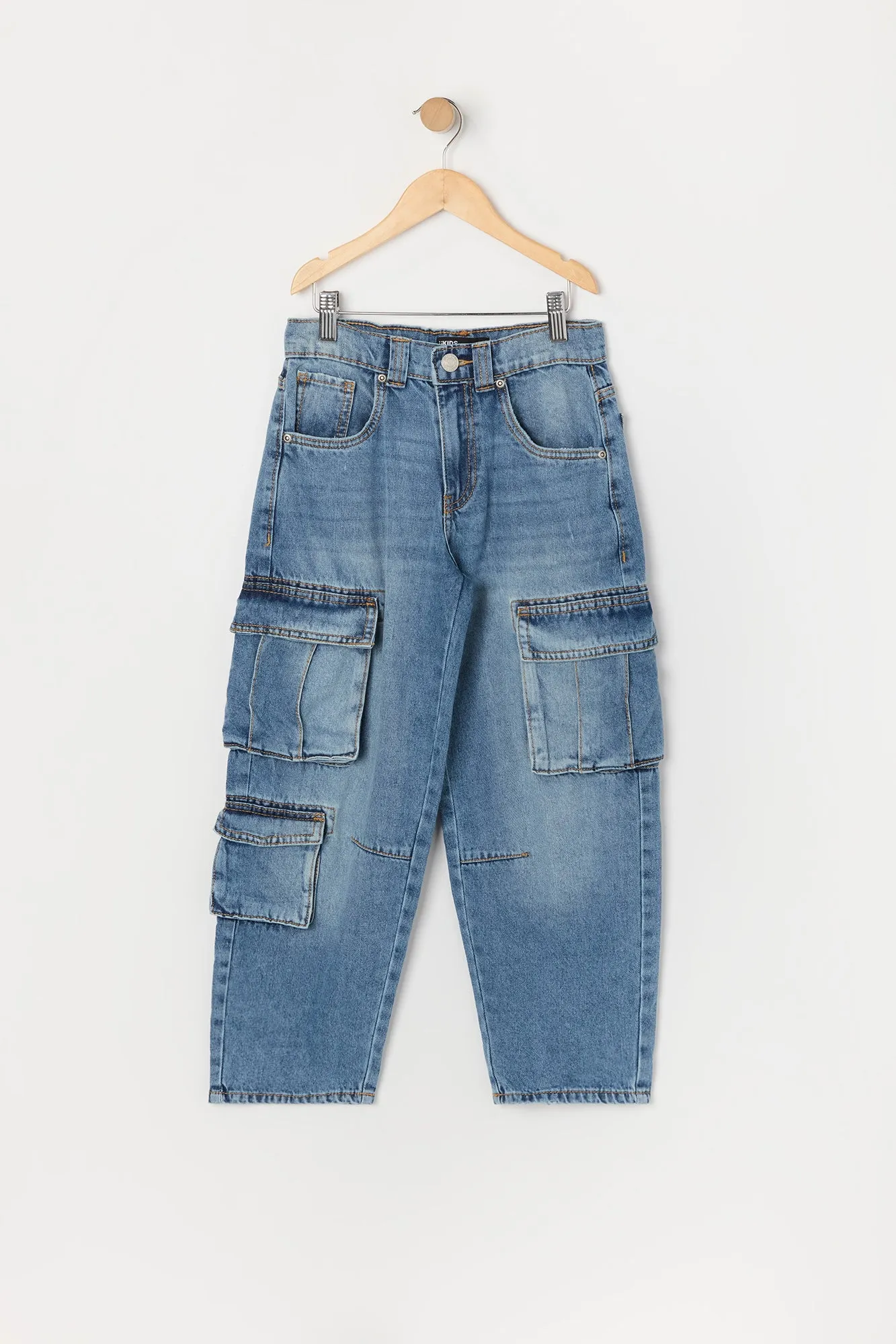 Boys Multi Pocket Straight Leg Cargo Jean sold by Urban Planet product image thumbnail 3