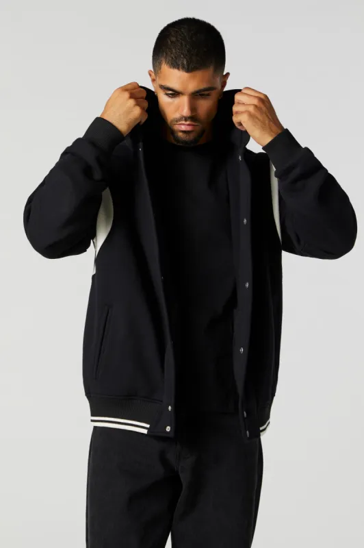 Black Fleece Bomber Jacket sold by Urban Planet