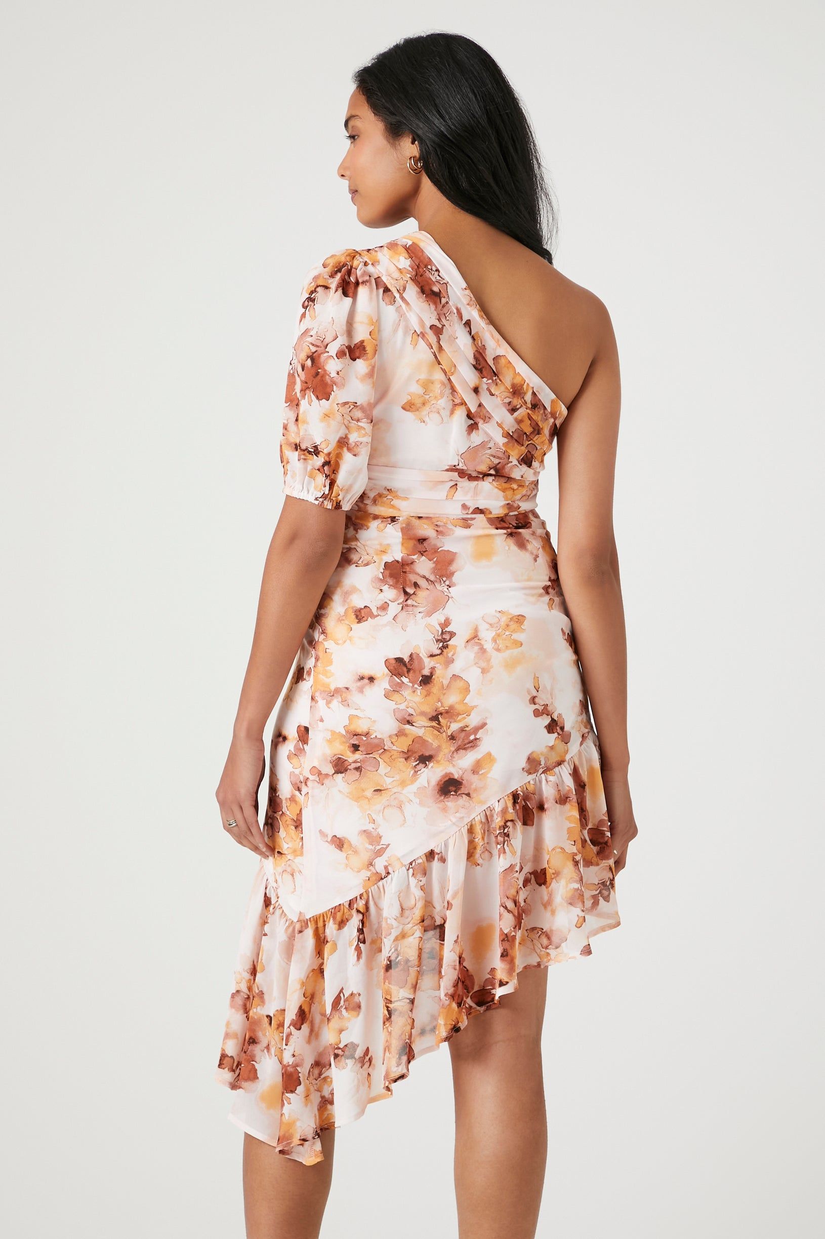 Floral Print One Shoulder Midi Dress sold by Urban Planet product image thumbnail 2