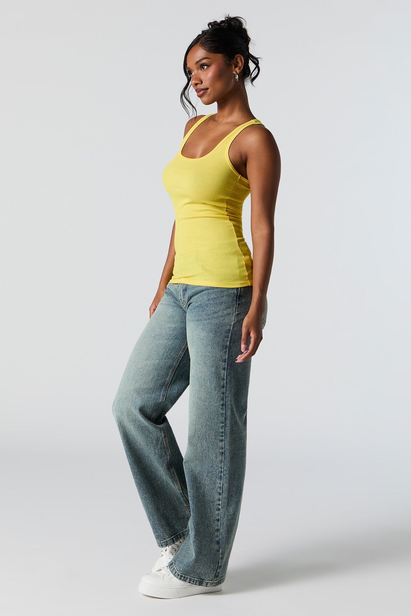 Camisole côtelée à encolure ronde sold by Urban Planet product image thumbnail 3