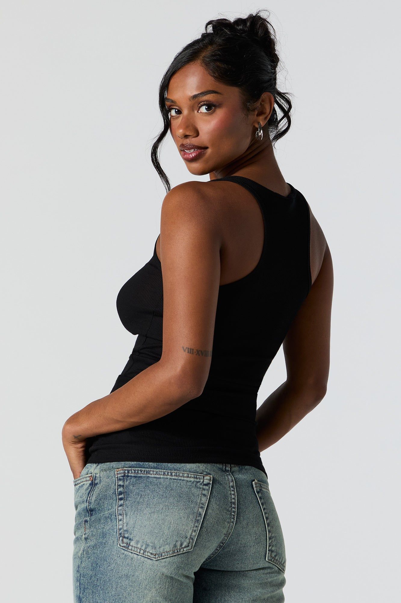 Camisole côtelée à encolure ronde sold by Urban Planet product image thumbnail 5