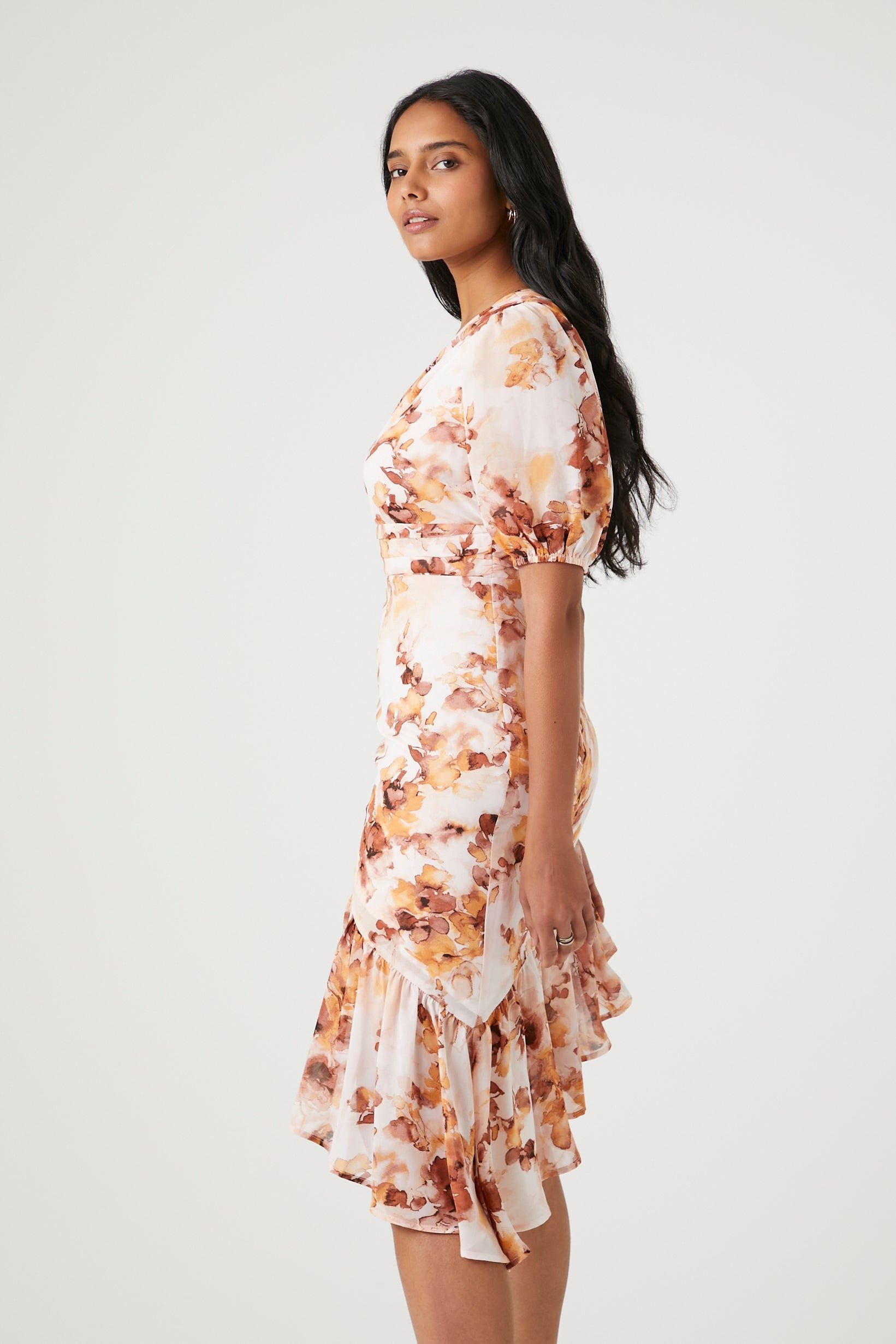 Floral Print One Shoulder Midi Dress sold by Urban Planet product image thumbnail 3