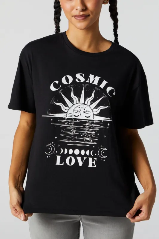 Cosmic Love Graphic Boyfriend T-Shirt sold by Urban Planet