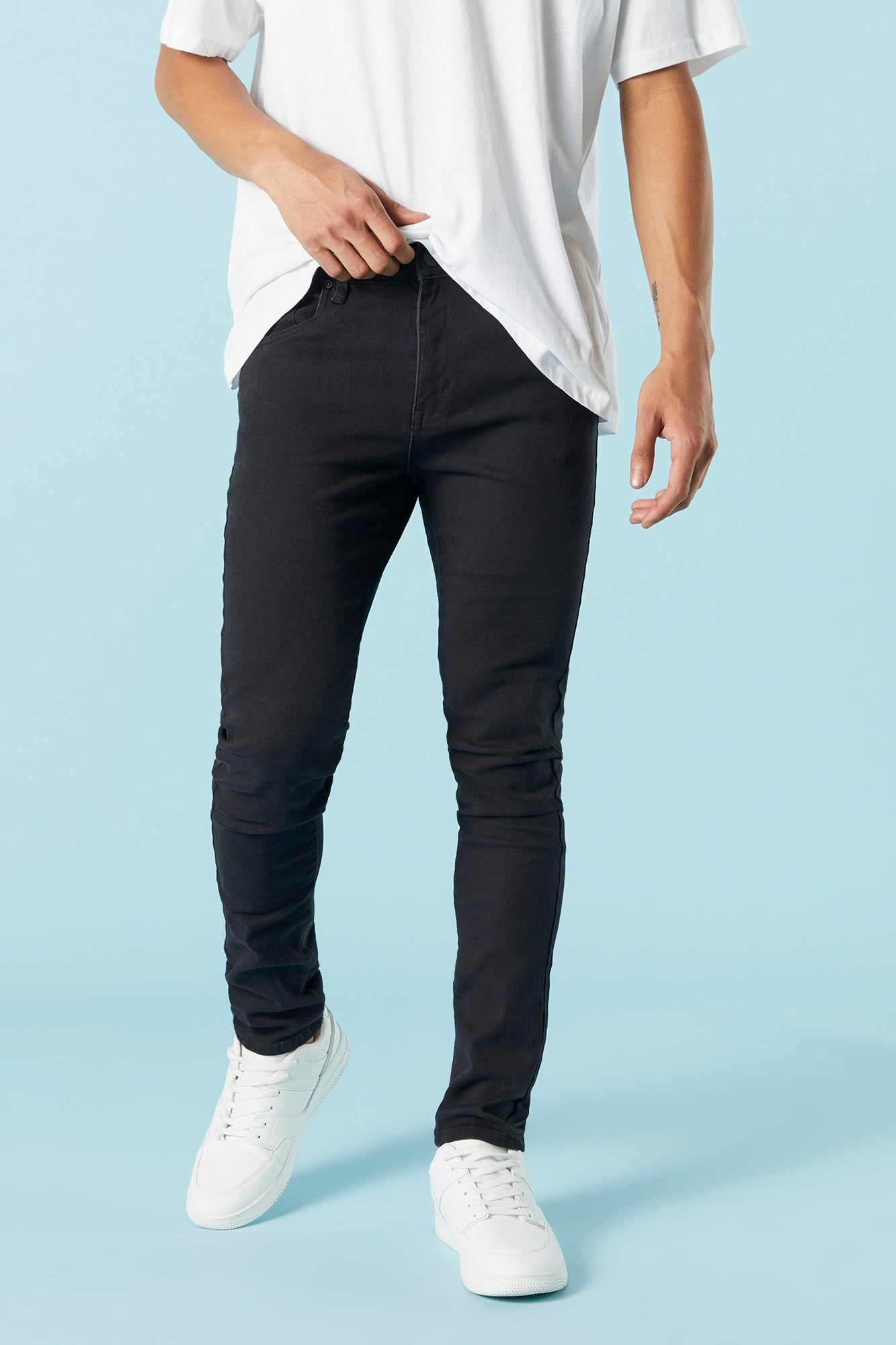 Black Wash Denim Skinniest Jean sold by Urban Planet
