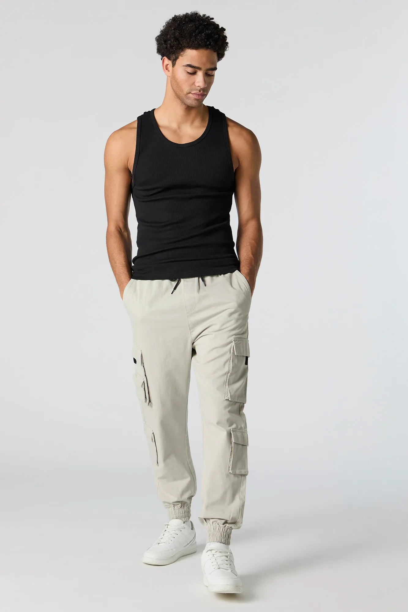 Twill Multi Pocket Drawstring Cargo Jogger sold by Urban Planet product image thumbnail 4