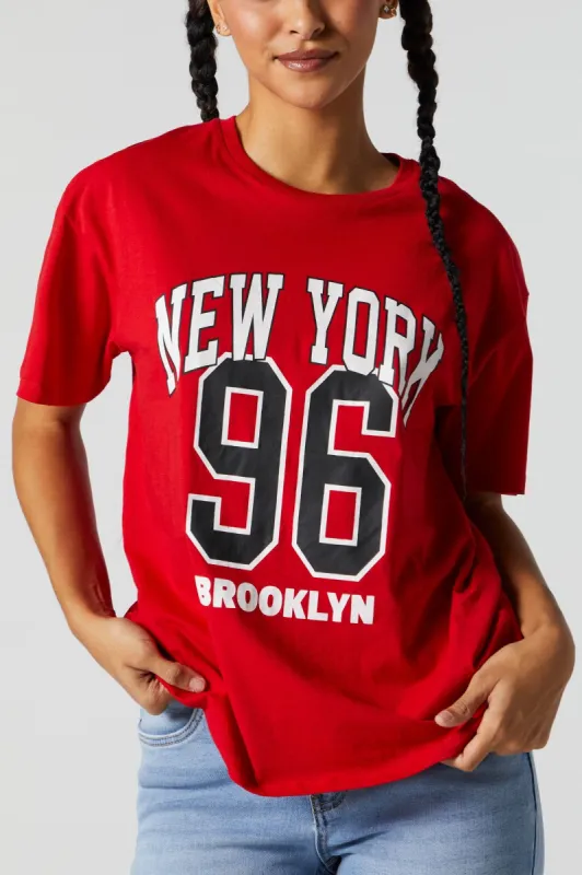 New York Graphic Boyfriend T-Shirt sold by Urban Planet