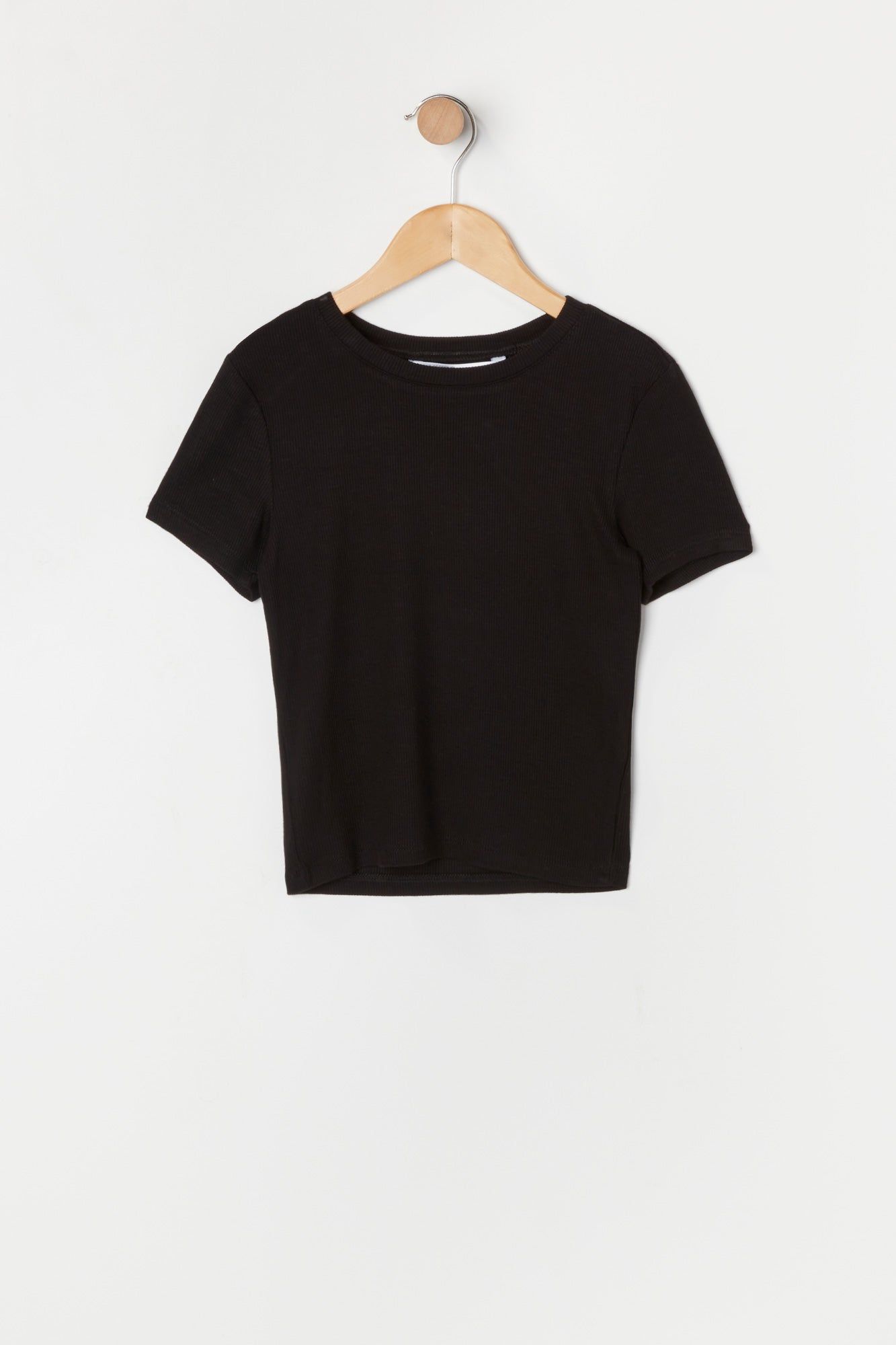 T-shirt ras du cou côtelé ultracourt pour fille sold by Urban Planet