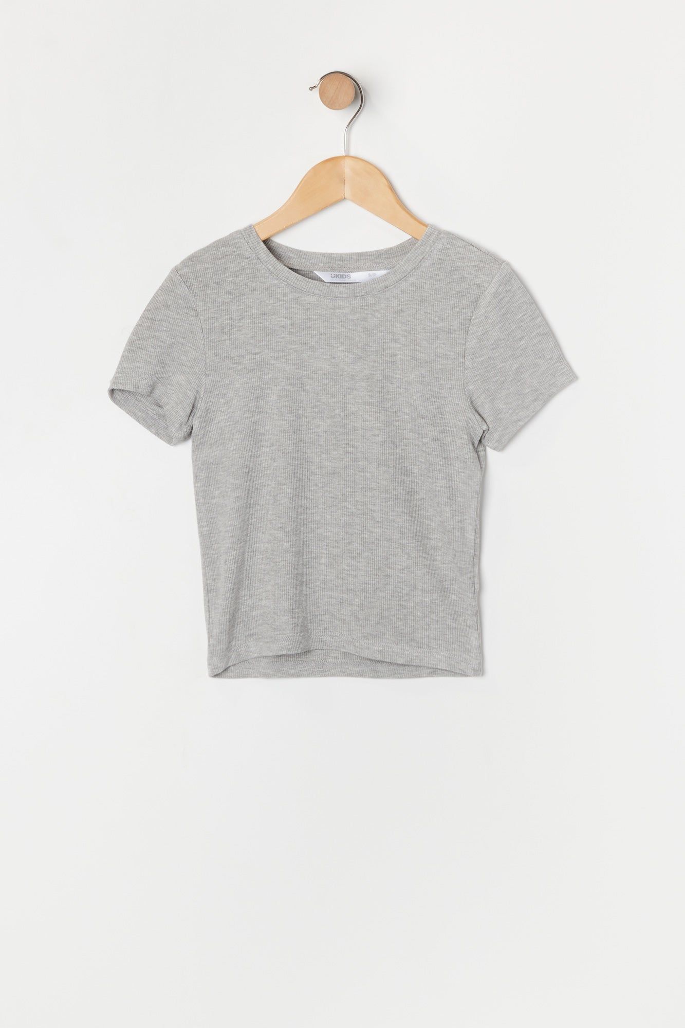 T-shirt ras du cou côtelé ultracourt pour fille sold by Urban Planet product image thumbnail 3