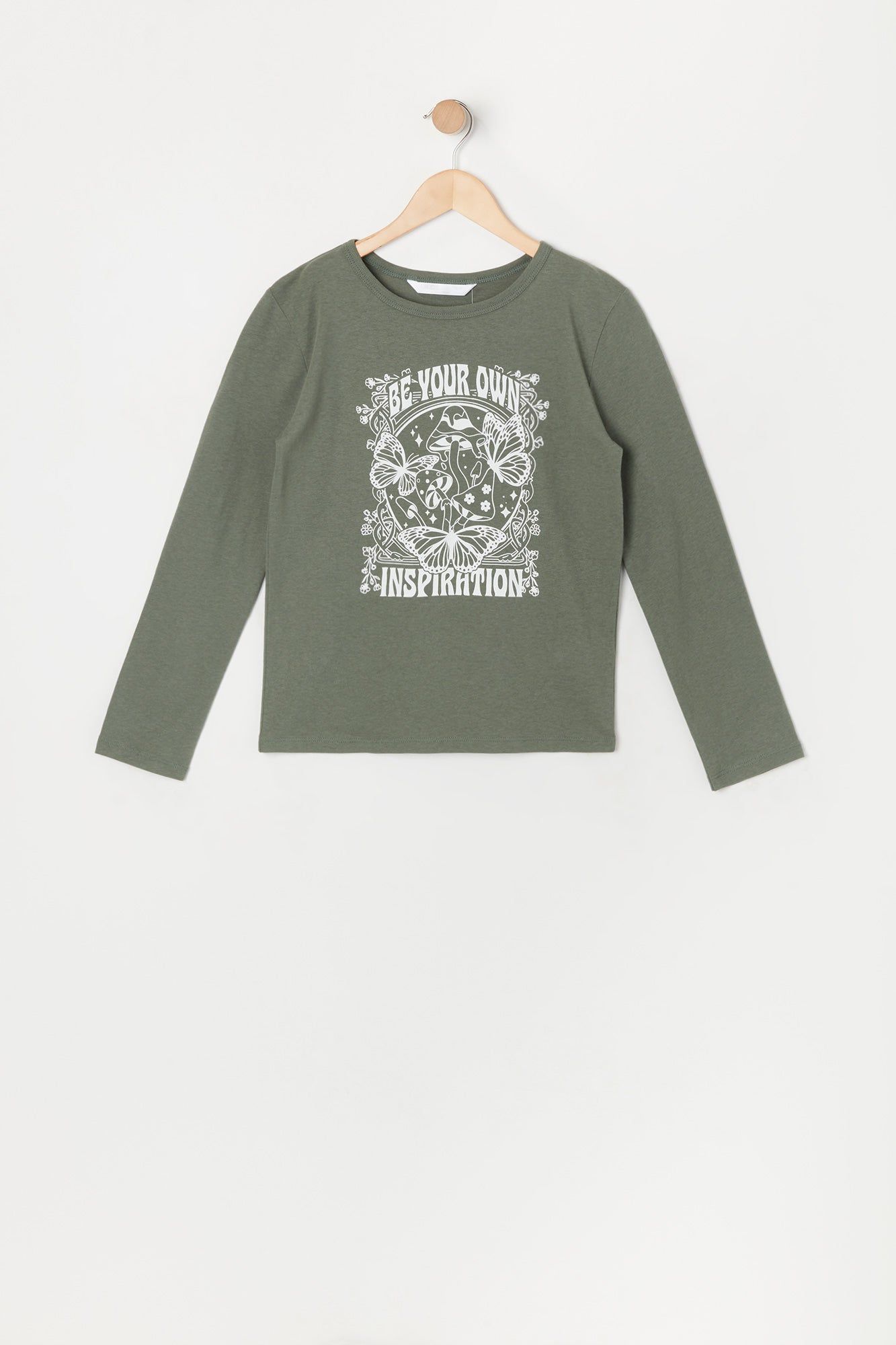 Girls Be Your Own Inspiration Long Sleeve Top sold by Urban Planet