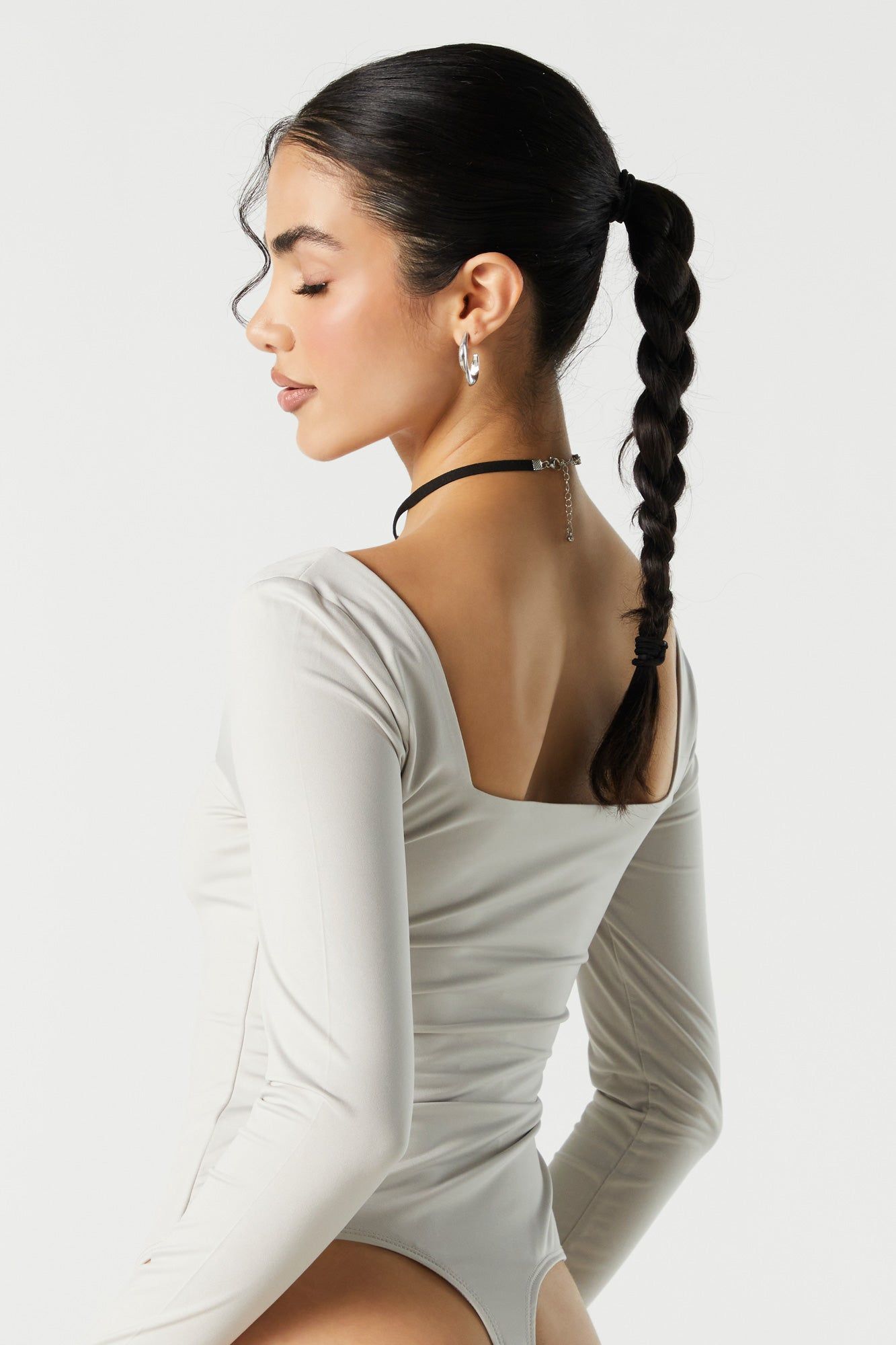 Contour Square Neck Long Sleeve Bodysuit sold by Urban Planet product image thumbnail 3